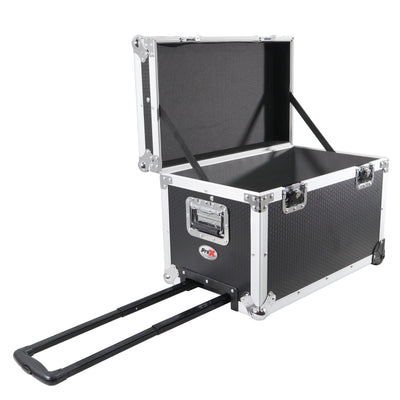 ProX Rolling Utility Case W/ Retractable Handle and Low-Profile Recessed Wheels 17x24.5x15" Exterior For Cabales/100 LP Vinyl Records