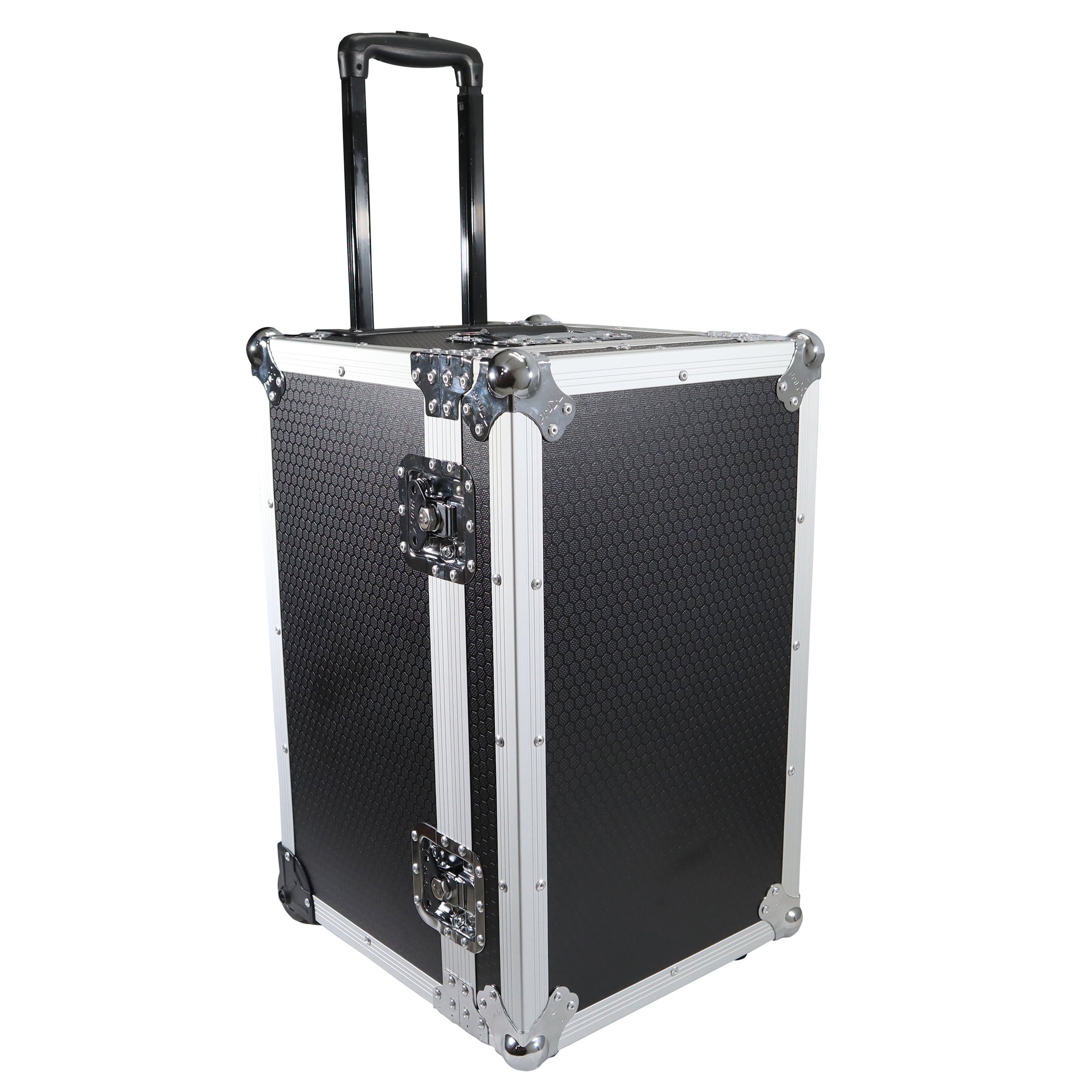 ProX Rolling Utility Case W/ Retractable Handle and Low-Profile Recessed Wheels 17x24.5x15" Exterior For Cabales/100 LP Vinyl Records