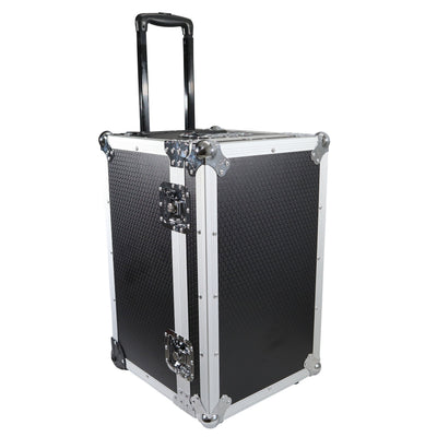 ProX Rolling Utility Case W/ Retractable Handle and Low-Profile Recessed Wheels 17x24.5x15" Exterior For Cabales/100 LP Vinyl Records