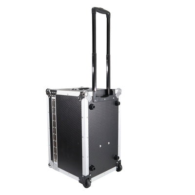 ProX Rolling Utility Case W/ Retractable Handle and Low-Profile Recessed Wheels 17x24.5x15" Exterior For Cabales/100 LP Vinyl Records
