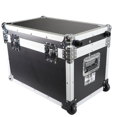ProX Rolling Utility Case W/ Retractable Handle and Low-Profile Recessed Wheels 17x24.5x15" Exterior For Cabales/100 LP Vinyl Records