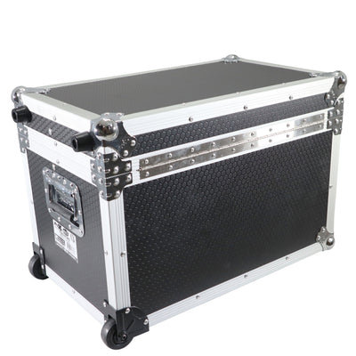 ProX Rolling Utility Case W/ Retractable Handle and Low-Profile Recessed Wheels 17x24.5x15" Exterior For Cabales/100 LP Vinyl Records