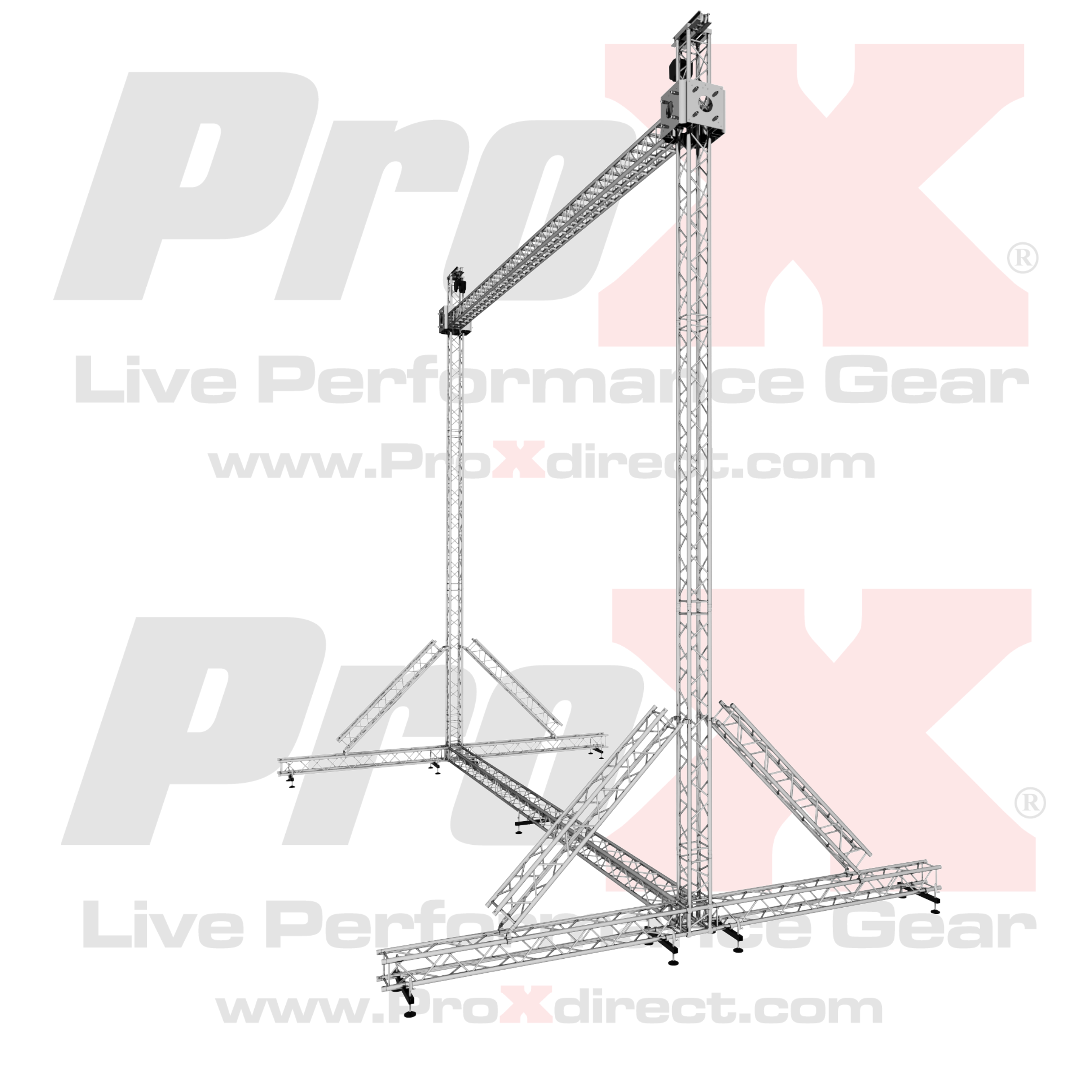 ProX LED Screen Display Panel Video Fly Wall Truss Ground Support System 30'W x 30'H TriGrip