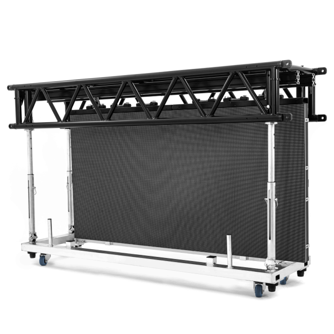 ProX HOF MLT THREE 8-Foot Pre-Rig Truss and Folding Dolly Kit