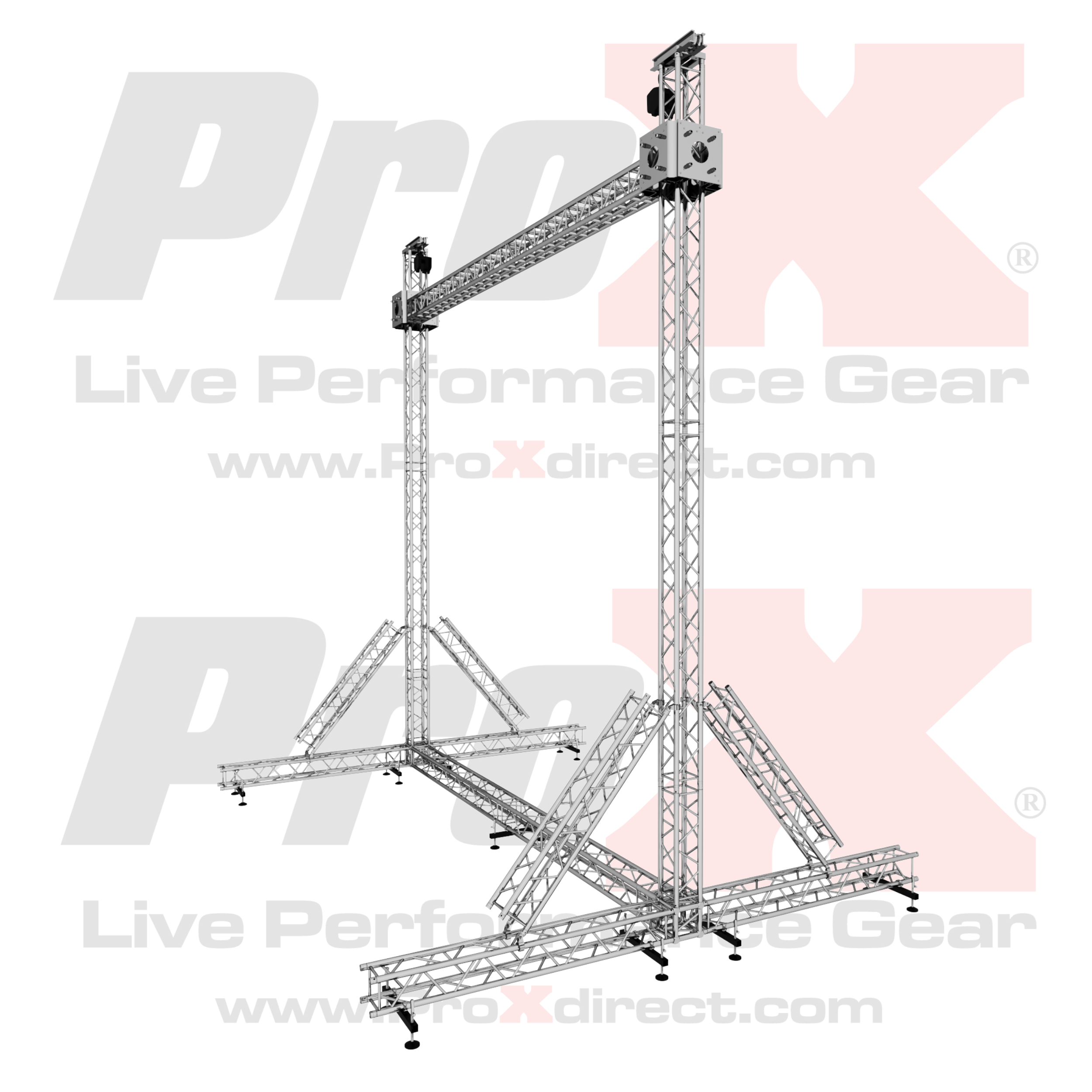 ProX LED Screen Display Panel Video Fly Wall Truss Ground Support System 20'W x 23'H TriGrip