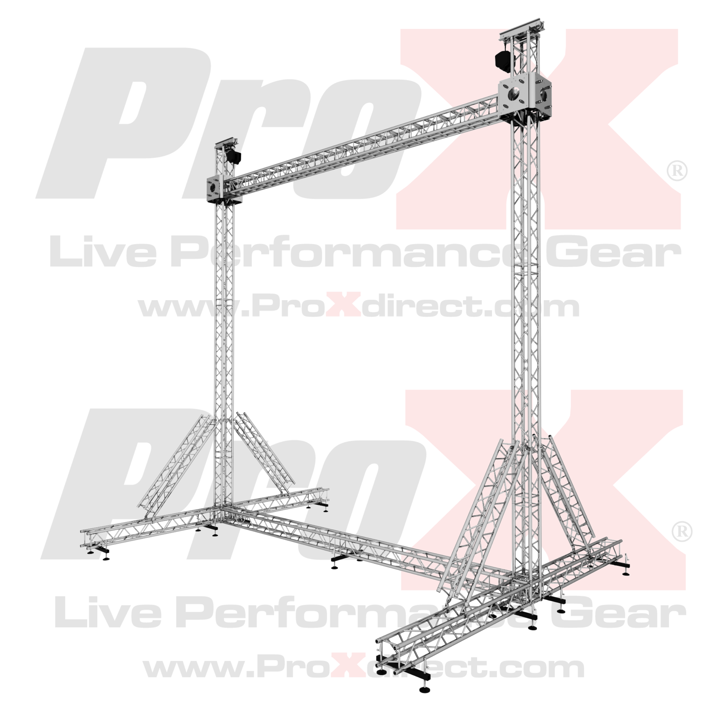 ProX LED Screen Display Panel Video Fly Wall Truss Ground Support System 20'W x 23'H TriGrip