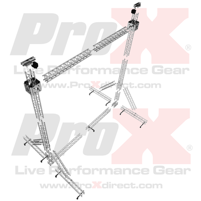 ProX LED Screen Display Panel Video Fly Wall Truss Ground Support System 20'W x 23'H TriGrip