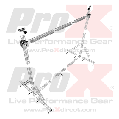 ProX LED Screen Display Panel Video Fly Wall Truss Ground Support System 30'W x 23'H TriGrip