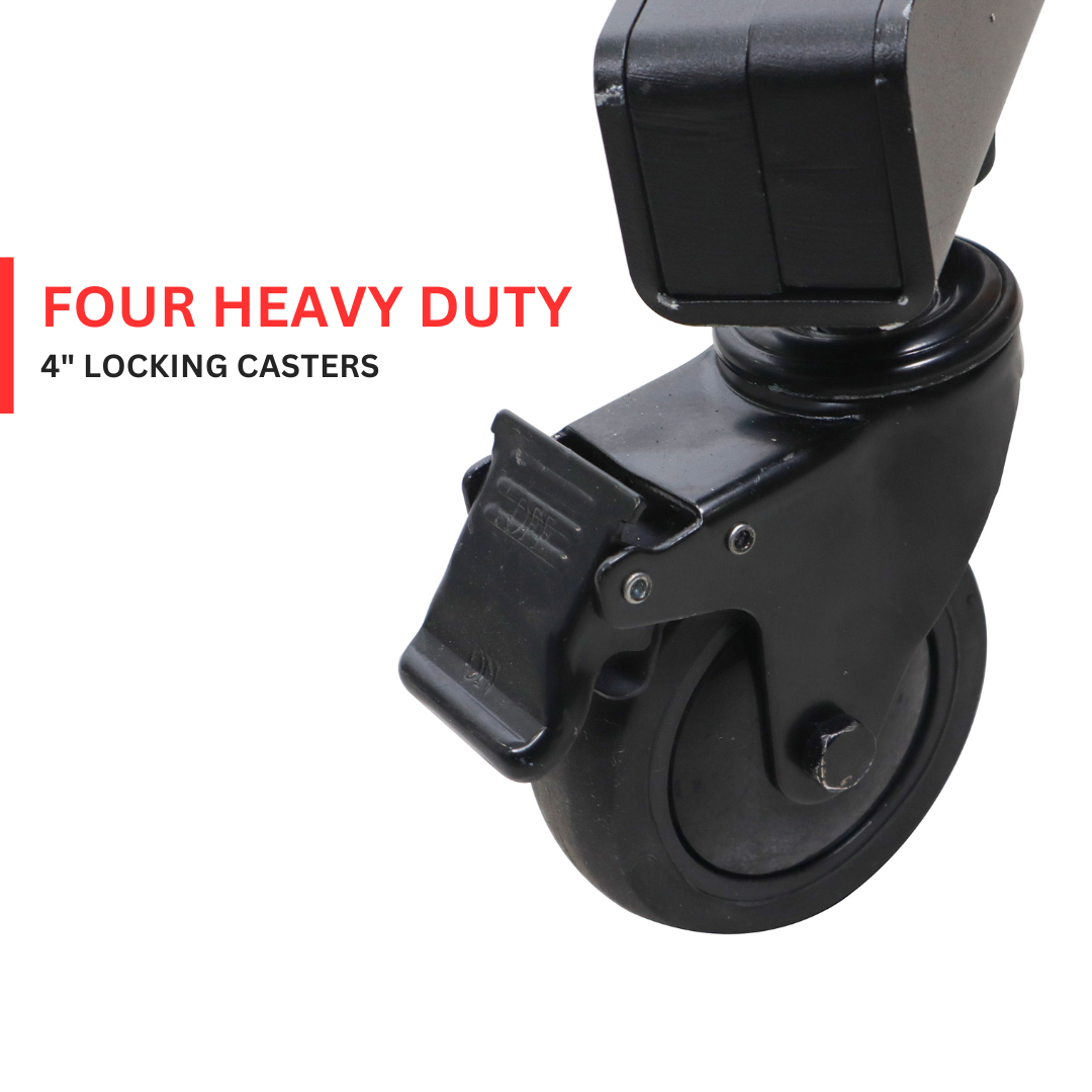 ProX 7FT Lighting Fixture Moving Head U-Grid Module with 4 Adjustable Bars and Casters or Rubber Feet or Down Rigging