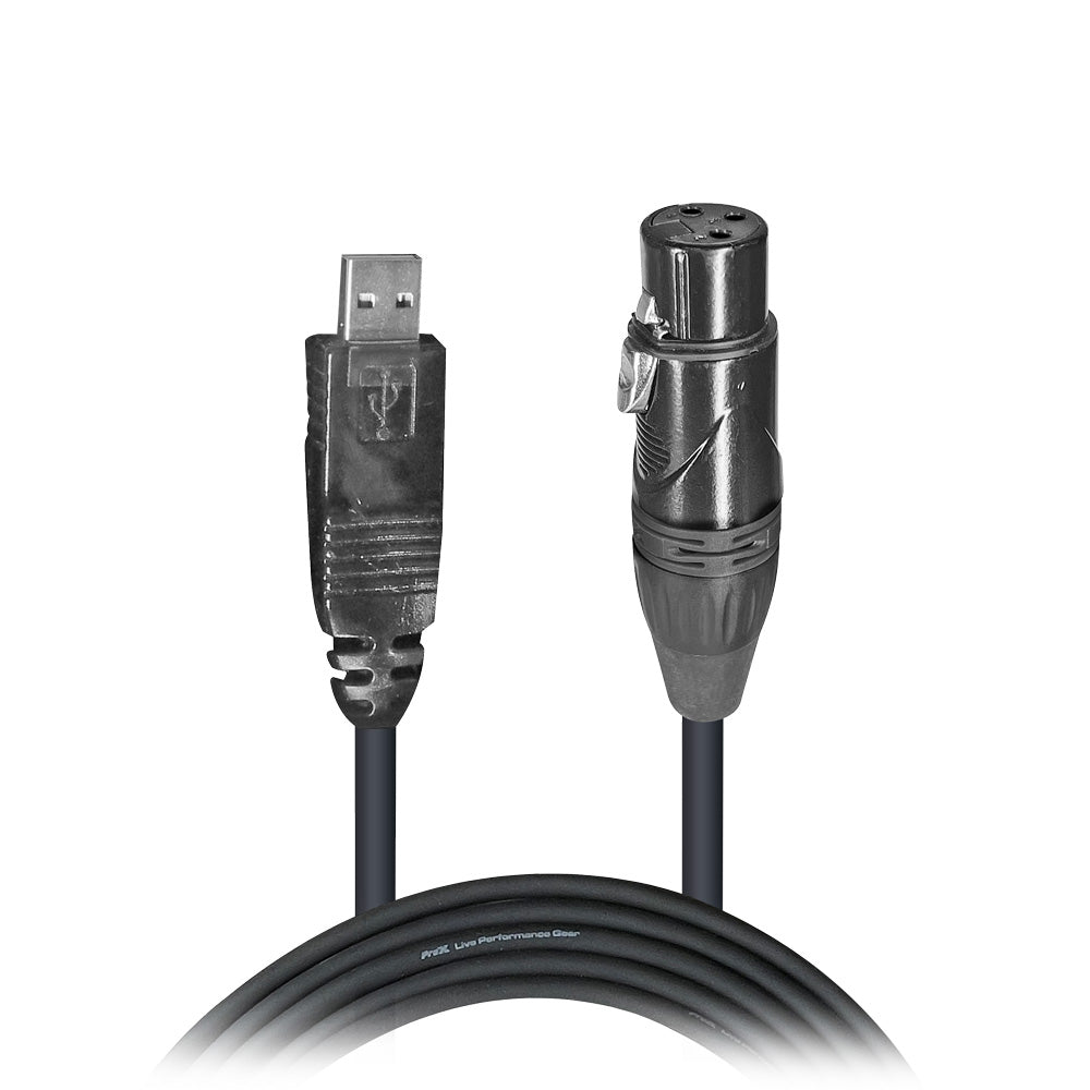 ProX 25 Ft XLR-F to USB High Performance Audio Cable