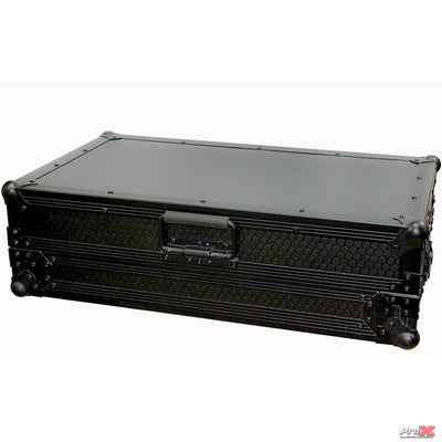 ProX Flight Case for Numark MixTrack 3 Pro 3 and Platinum Digital Controller W-Laptop Shelf | Black on Black