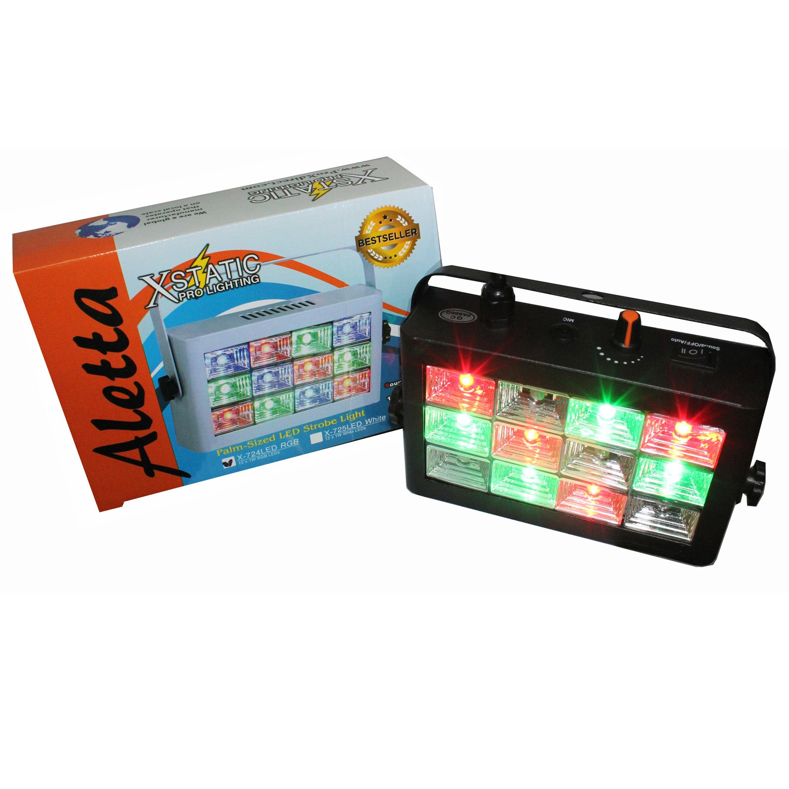 ProX Palm Sized Aletta LED Strobe Light RGB