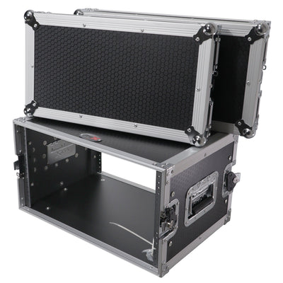 ProX 6U Deluxe 14" Deep 19" Width Amp Effects Rack Flight Hard Case