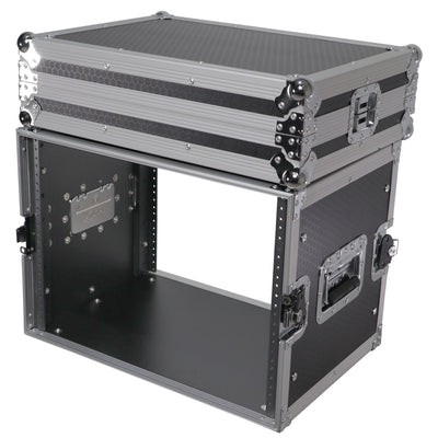 ProX 8U Deluxe Effects Rack Case 14 In Deep Rail to Rail