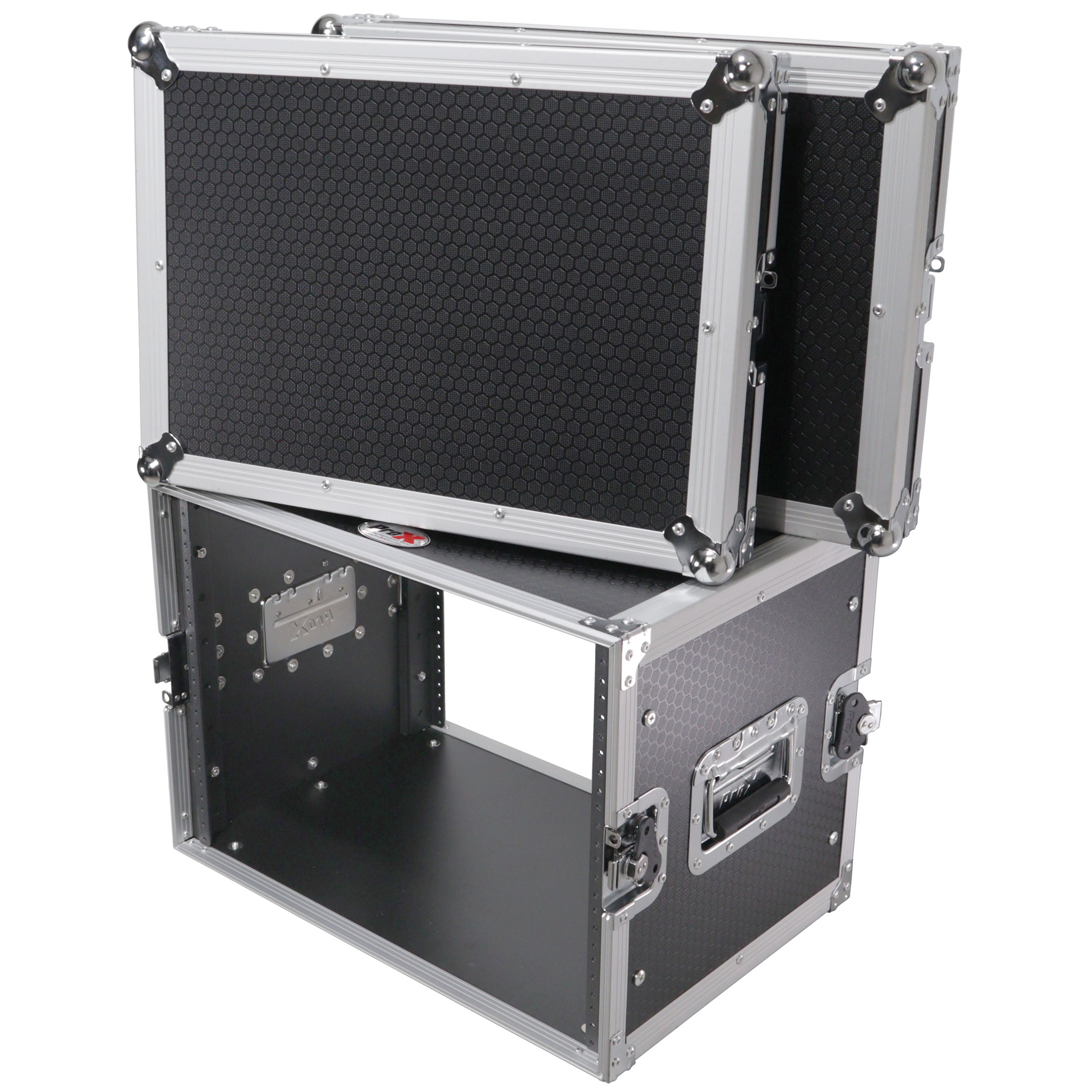 ProX 8U Deluxe Effects Rack Case 14 In Deep Rail to Rail