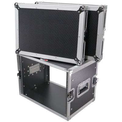ProX 8U Deluxe Effects Rack Case 14 In Deep Rail to Rail