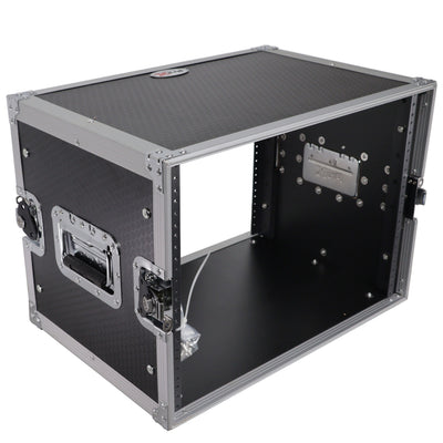 ProX 8U Deluxe Effects Rack Case 14 In Deep Rail to Rail