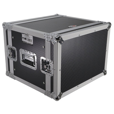 ProX 8U Deluxe Effects Rack Case 14 In Deep Rail to Rail