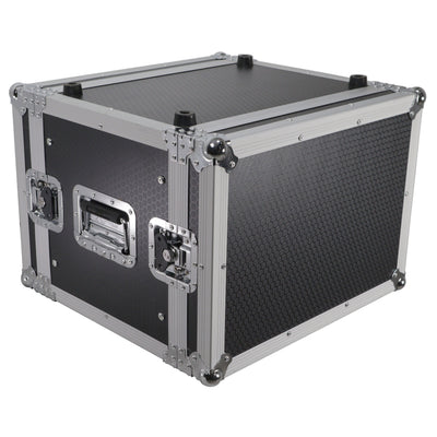 ProX 8U Deluxe Effects Rack Case 14 In Deep Rail to Rail