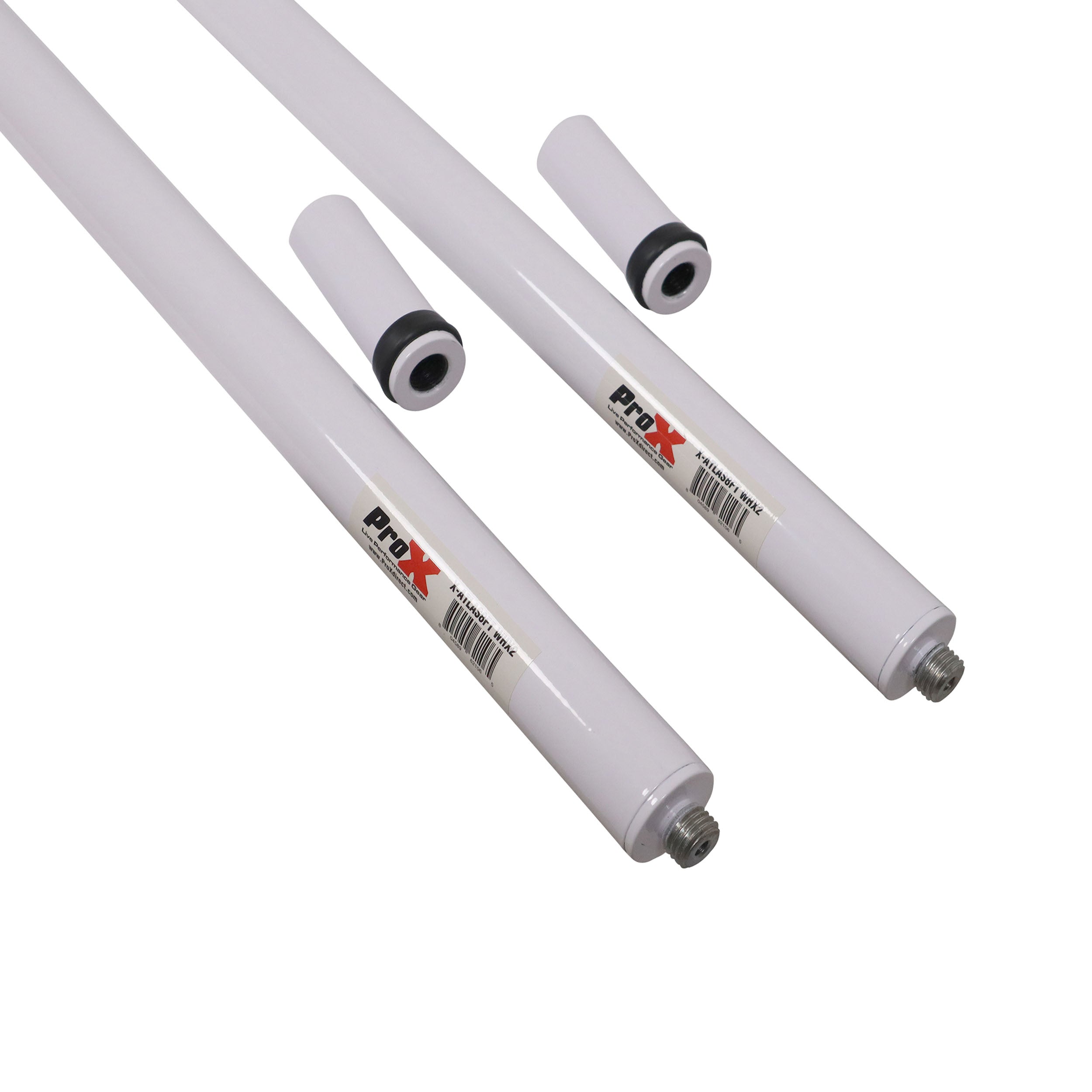 ProX Set of 2 Atlas Telescoping Poles White 56"–96" Adjustable Height