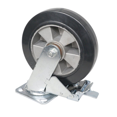 ProX Single 8-inch Industrial Grade Caster Wheel for ProX ATA Flight Utility Console Speaker Cases - Plate 4.5 x 4 in.