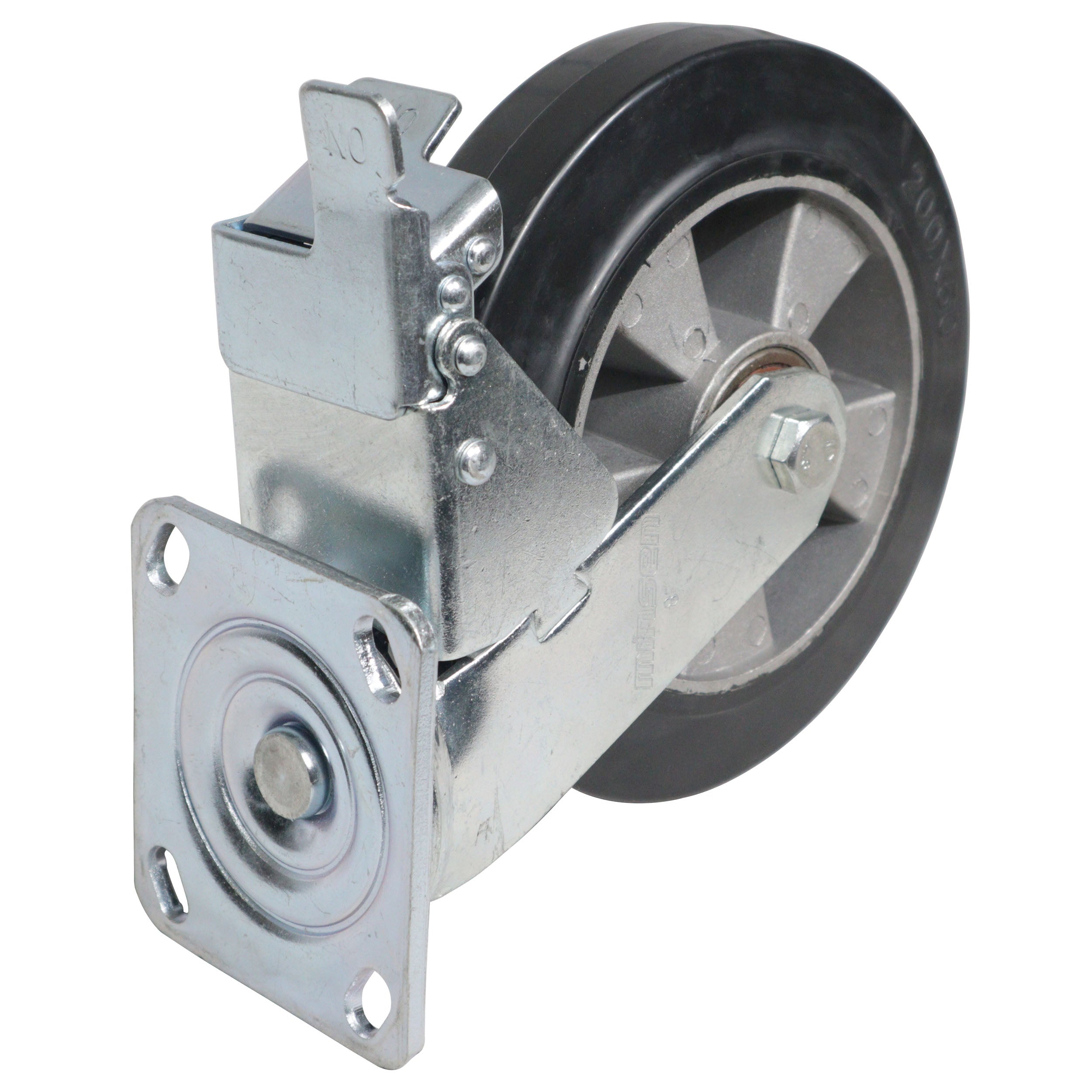 ProX Single 8-inch Industrial Grade Caster Wheel for ProX ATA Flight Utility Console Speaker Cases - Plate 4.5 x 4 in.