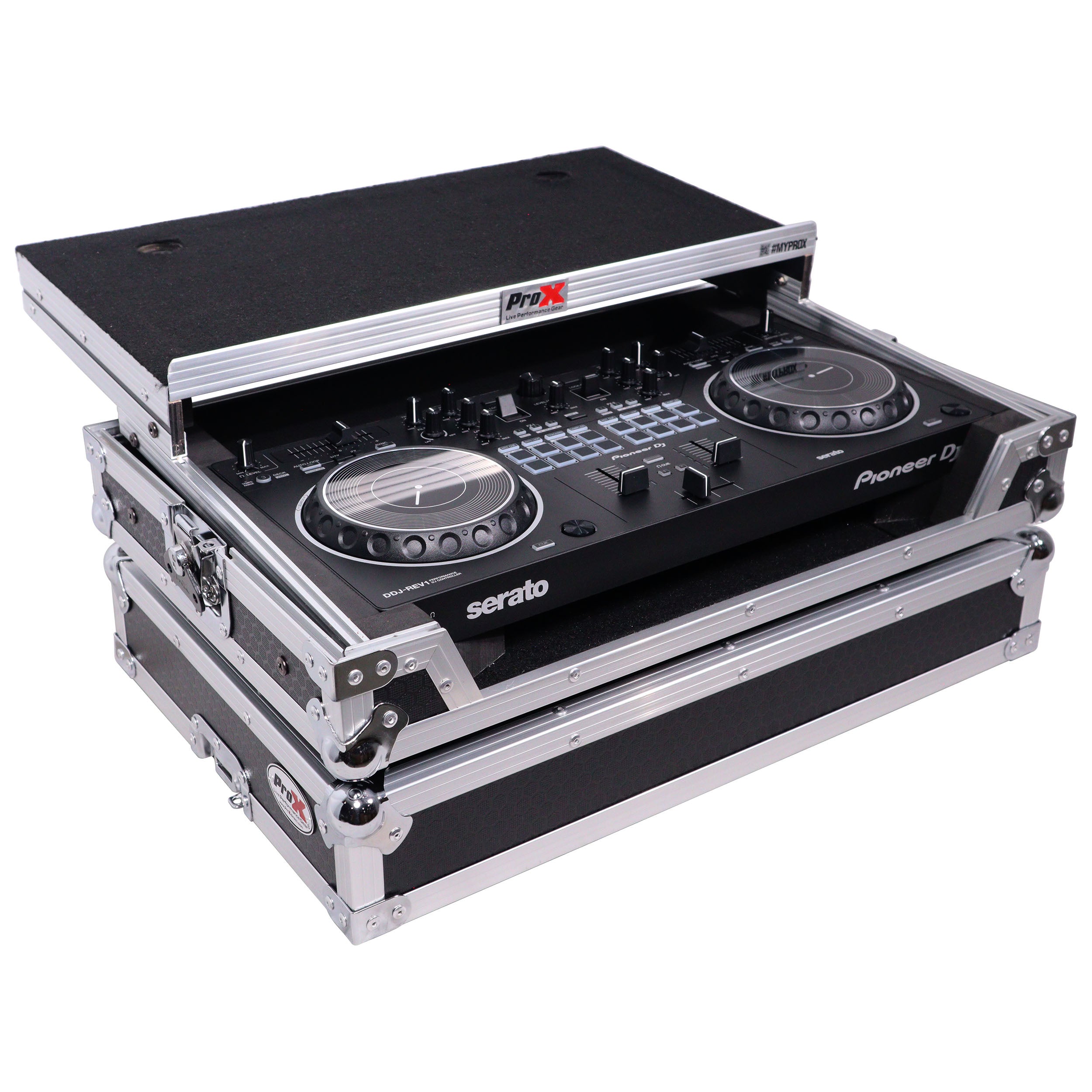 ProX ATA Flight Case For Pioneer DDJ-REV1 DJ Controller with Laptop Shelf