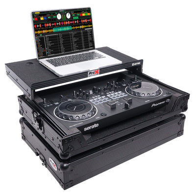 ProX ATA Flight Case For Pioneer DDJ-REV1 DJ Controller with Laptop Shelf - Black