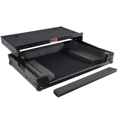 ProX Flight Case - For Hercules DJControl Inpulse 500 with Glide Sliding Laptop Shelf - Black on Black