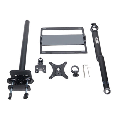 ProX Black Adjustable Arm Mount Mount Stand For 12-17" Laptop,VESA 75X75 and 100X100 fit 17-32" Monitor, For DJ Flight Case/Table
