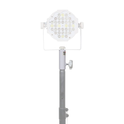 ProX 1 3/8" 35mm Universal Compact Single Stud Lighting M8 Mount for Most Speaker Stands White