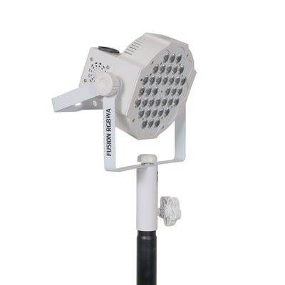 ProX 1 3/8" 35mm Universal Compact Single Stud Lighting M8 Mount for Most Speaker Stands White