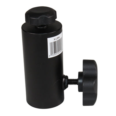 ProX 1 3/8" 35mm Universal Compact Single Stud Lighting M8 Mount for Most Speaker Stands Black