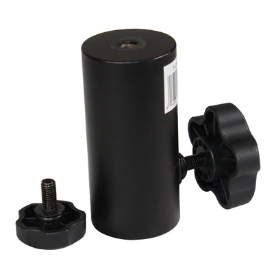 ProX 1 3/8" 35mm Universal Compact Single Stud Lighting M8 Mount for Most Speaker Stands Black