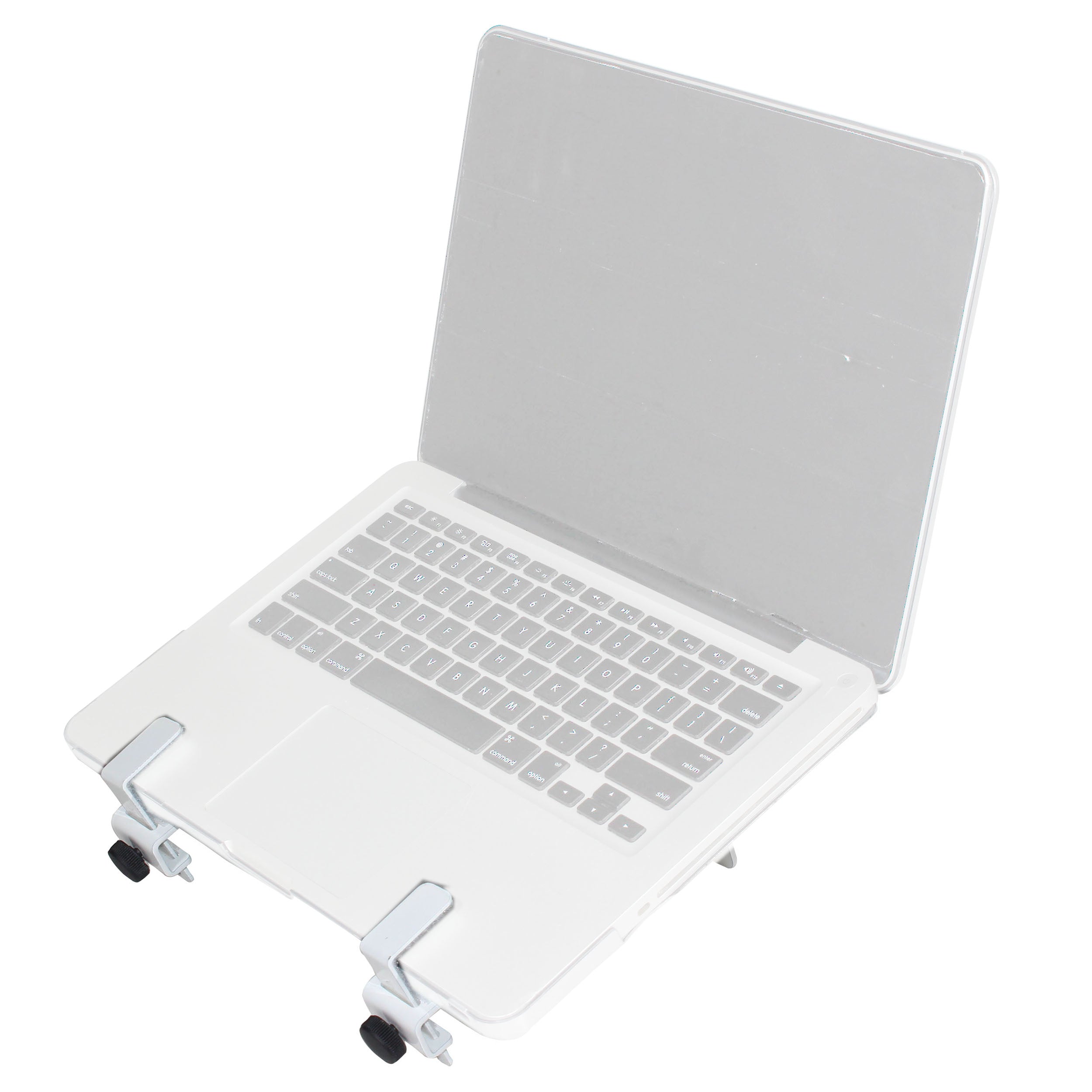 ProX Universal Laptop Tray + VESA Monitor Mounting Bracket fits on Speaker Stand 1-3/8" Pole White