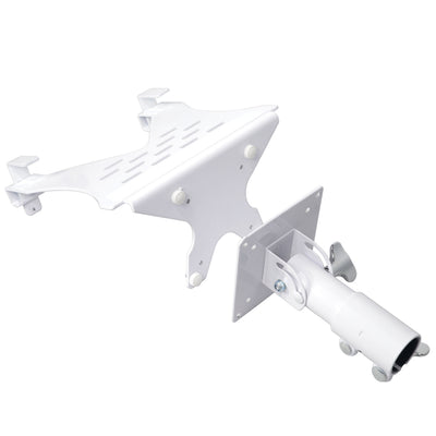 ProX Universal Laptop Tray + VESA Monitor Mounting Bracket fits on Speaker Stand 1-3/8" Pole White
