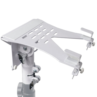 ProX Universal Laptop Tray + VESA Monitor Mounting Bracket fits on Speaker Stand 1-3/8" Pole White