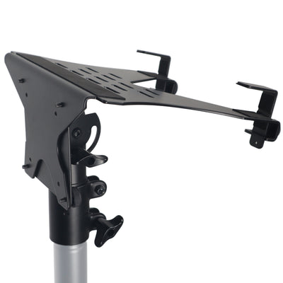 ProX Universal Laptop Tray + VESA Monitor Mounting Bracket fits on Speaker Stand 1-3/8" Pole Black