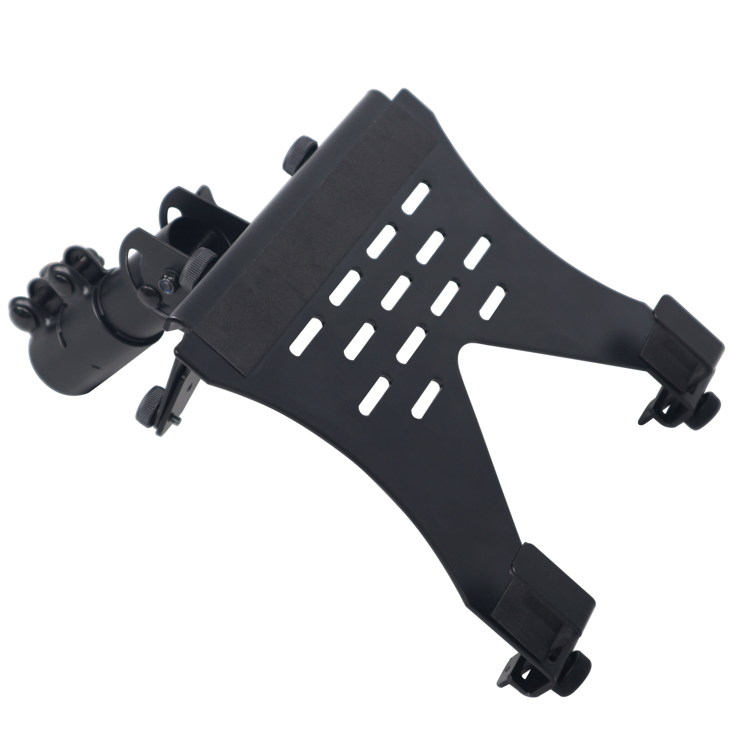 ProX Universal Laptop Tray + VESA Monitor Mounting Bracket fits on Speaker Stand 1-3/8" Pole Black