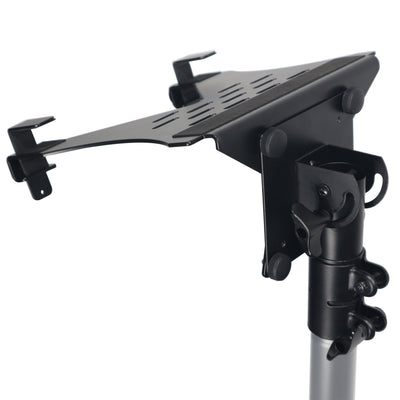 ProX Universal Laptop Tray + VESA Monitor Mounting Bracket fits on Speaker Stand 1-3/8" Pole Black