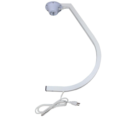 ProX White 16-20" C Shaped Mirror Ball Free Standing Hook fits 1-3/8" 35mm pole with 1 RPM Motor