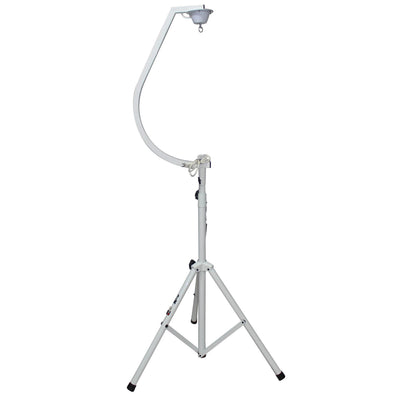 ProX White 16-20" C Shaped Mirror Ball Free Standing Hook fits 1-3/8" 35mm pole with 1 RPM Motor