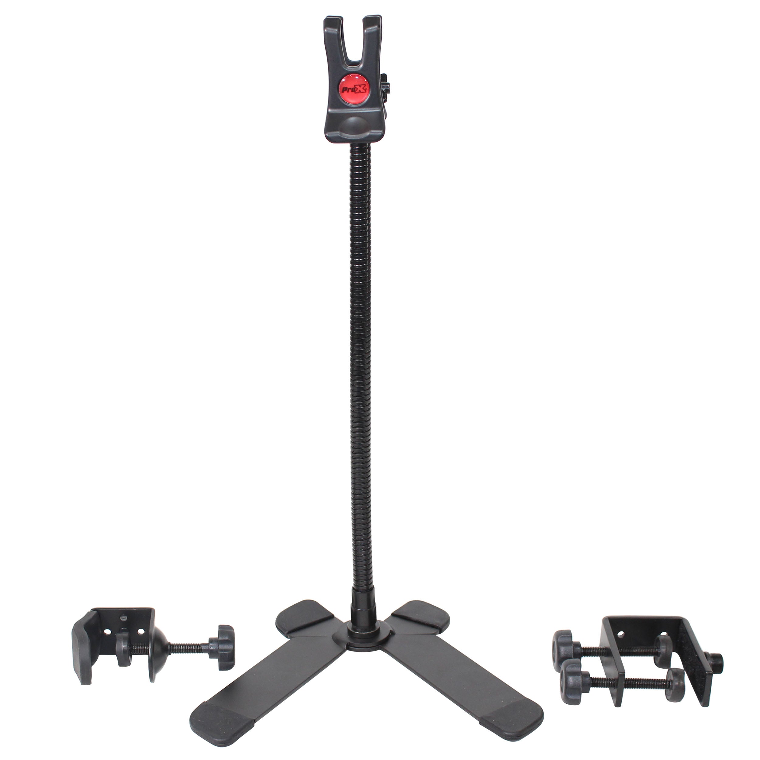 ProX Mobi Buddy Hands Free Mobile Device Clip Kit DJ Cellphone holder Selfie Stick Table Stand Tripod Clamp and Case