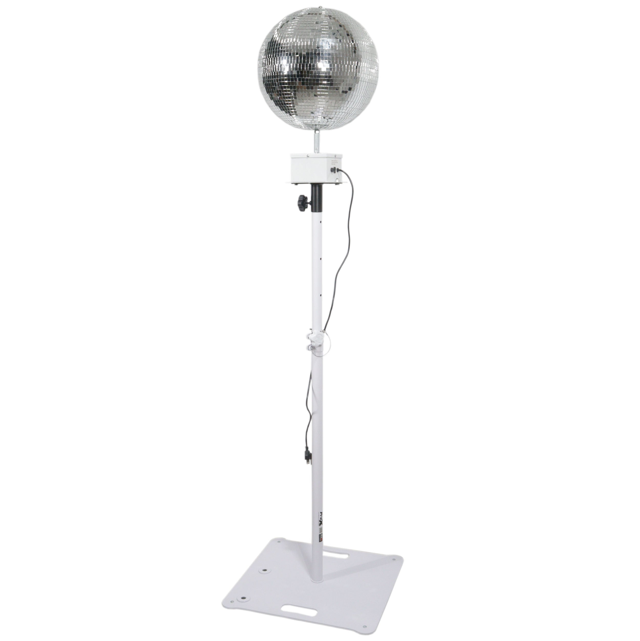 ProX MOTOS Upright Mirror Ball Oscillating 1RPM Motor – Mounts up to 30" Mirror Balls White Finish