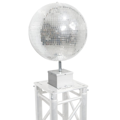 ProX MOTOS Upright Mirror Ball Oscillating 1RPM Motor – Mounts up to 30" Mirror Balls White Finish