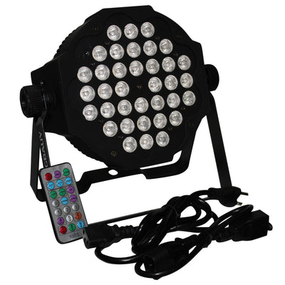 ProX Fusion RGBA UV Par 36x 1W LED Slim Par Black Housing