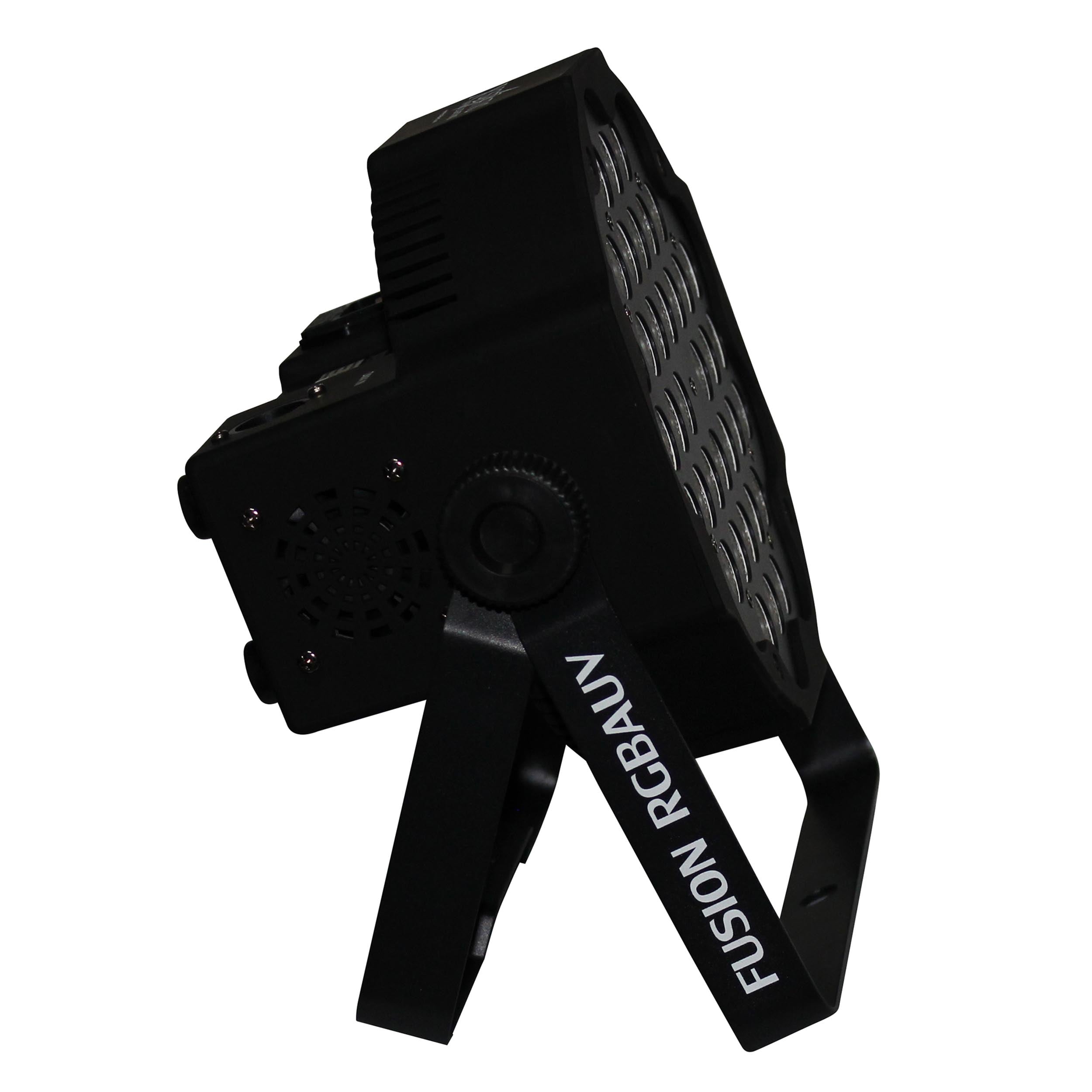 ProX Fusion RGBA UV Par 36x 1W LED Slim Par Black Housing