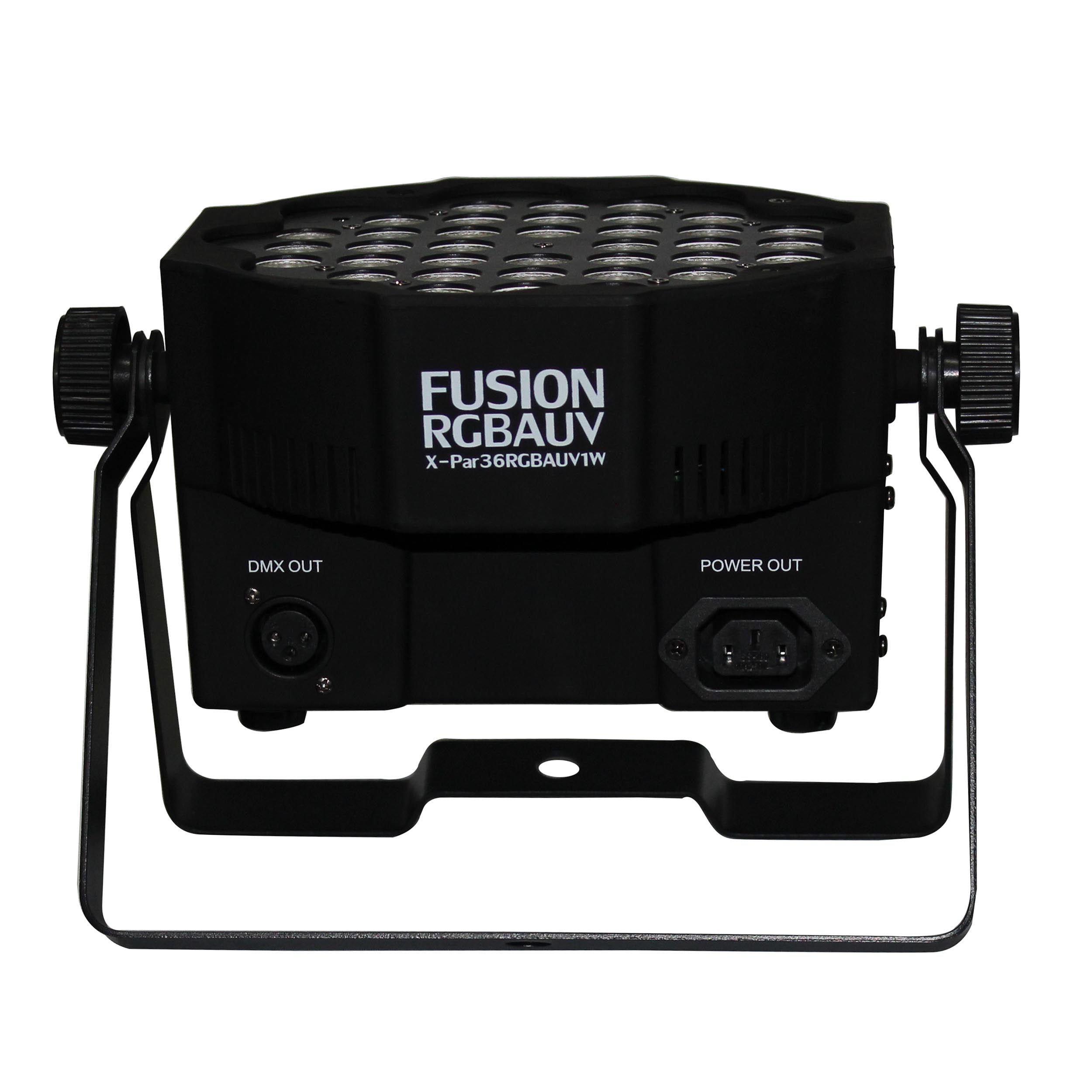 ProX Fusion RGBA UV Par 36x 1W LED Slim Par Black Housing