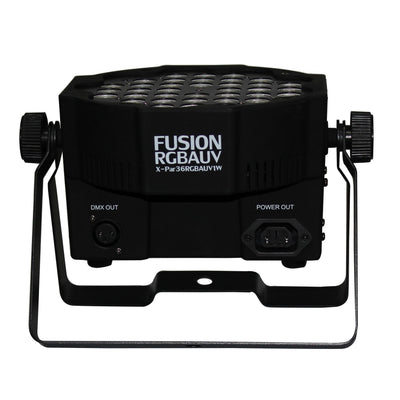 ProX Fusion RGBA UV Par 36x 1W LED Slim Par Black Housing
