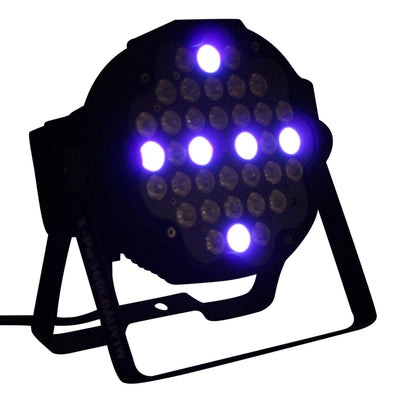 ProX Fusion RGBA UV Par 36x 1W LED Slim Par Black Housing